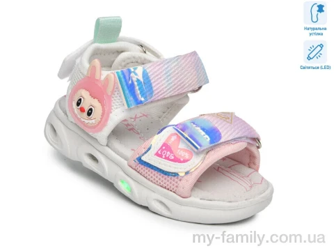 Босоножки искусственная кожа-текстиль розовый дети девочка, Взуття оптом дети