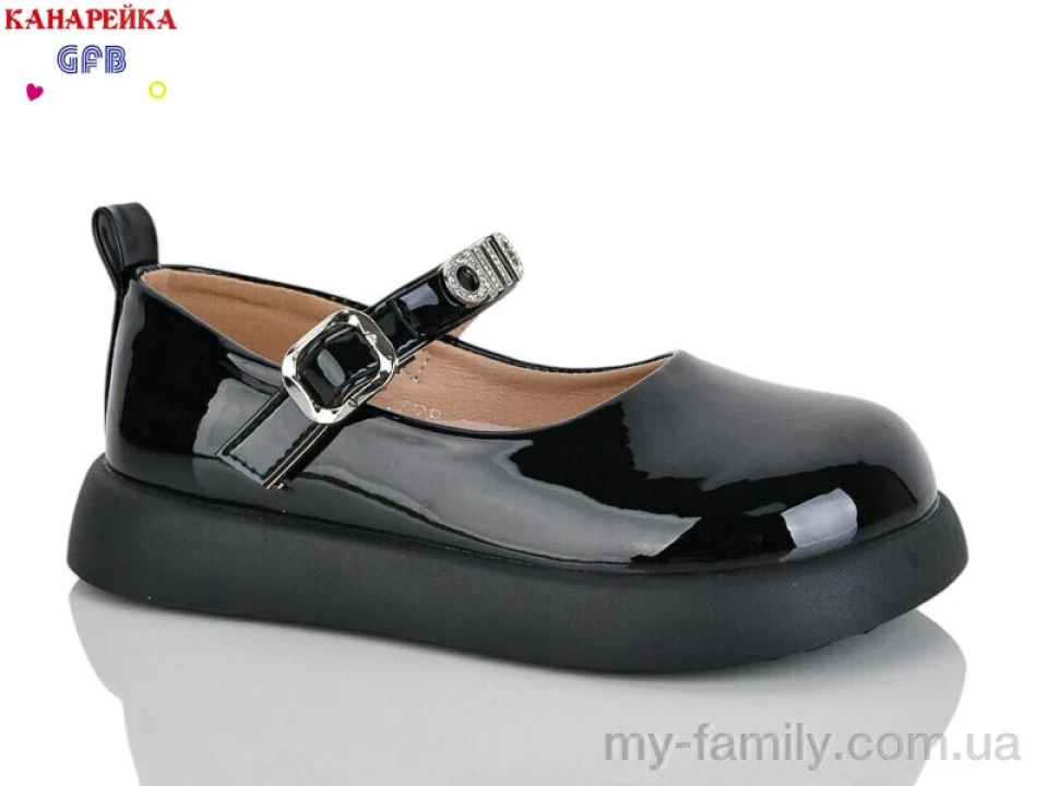 Туфлі штучний лак чорний діти дівчинка, Дитячі туфлі оптом