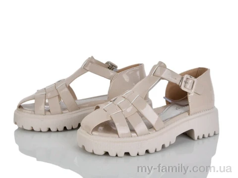 Босоніжки штучний лак бежевий діти дівчинка, Взуття оптом діти