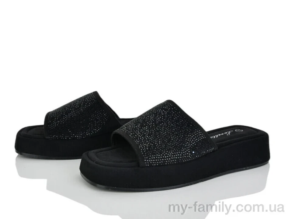 Шльопанці штучна замша чорний жінки -, Жіночі шльопанці оптом