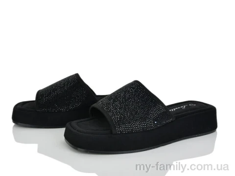 Шльопанці штучна замша чорний жінки -, Жіночі шльопанці оптом