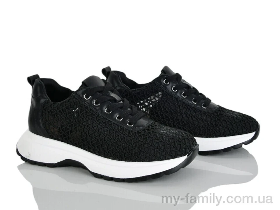 Кросівки штучна шкіра-текстиль чорний жінки -, Жіночі кросівки оптом