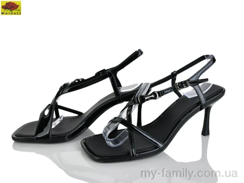 Босоніжки штучний лак чорний жінки -, Жіночі босоніжки оптом