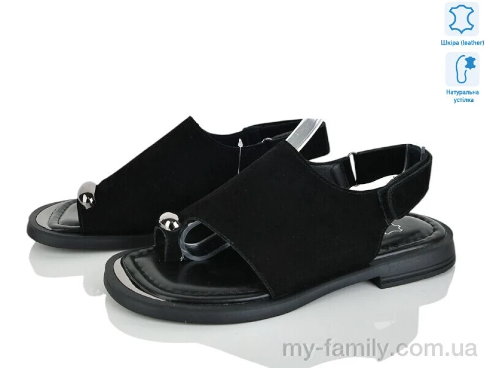 Босоніжки натуральна замша чорний жінки -, Жіночі босоніжки оптом