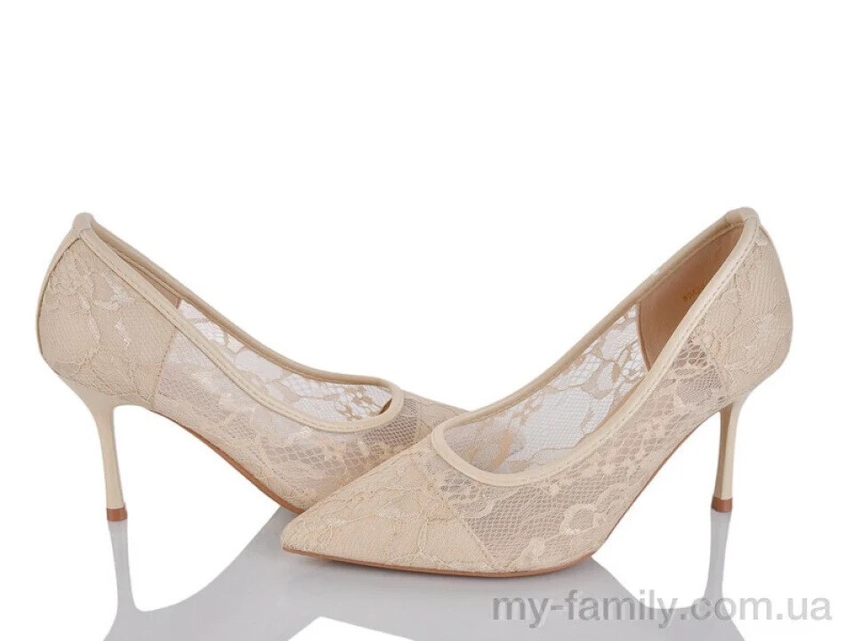 Туфлі штучна шкіра-текстиль бежевий жінки -, Туфлі жіночі оптом