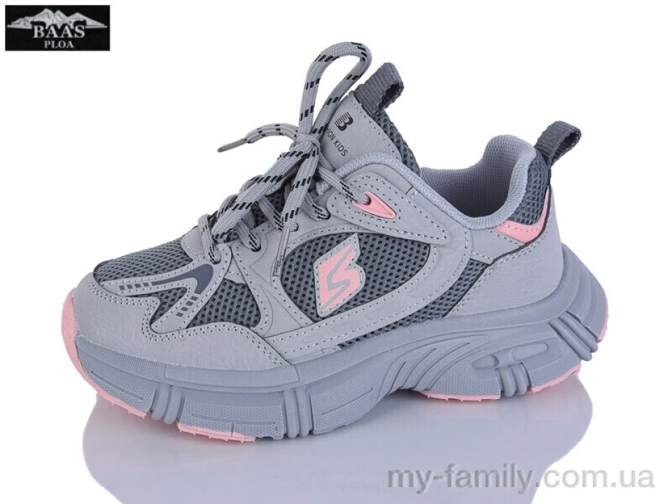 Кросівки штучна шкіра-текстиль сірий діти дівчинка, Дитячі кросівки оптом