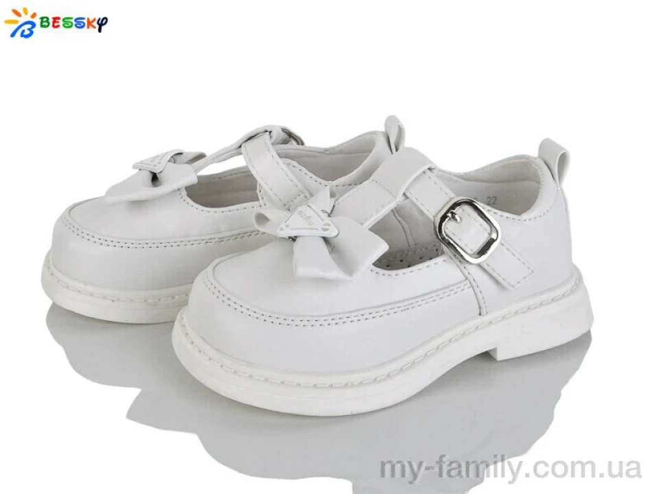 Туфлі штучна шкіра білий діти дівчинка, Дитячі туфлі оптом
