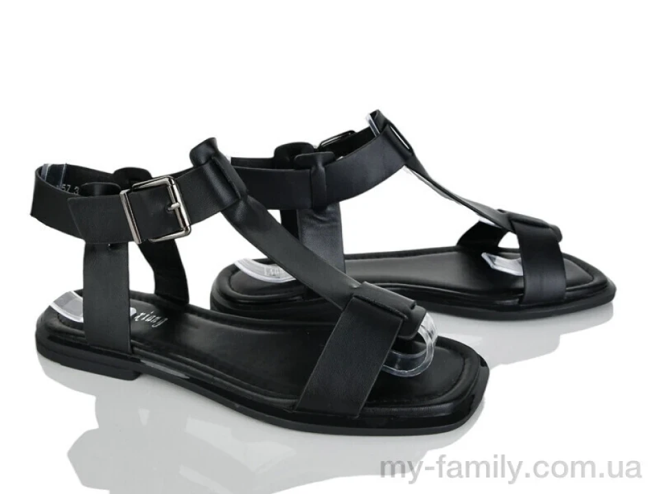 Босоніжки штучна шкіра чорний жінки -, Жіночі босоніжки оптом