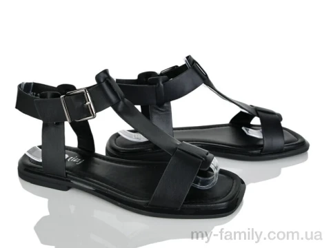 Босоніжки штучна шкіра чорний жінки -, Жіночі босоніжки оптом