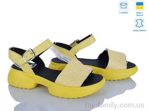 Босоніжки натуральна шкіра жовтий жінки -, Жіночі босоніжки оптом