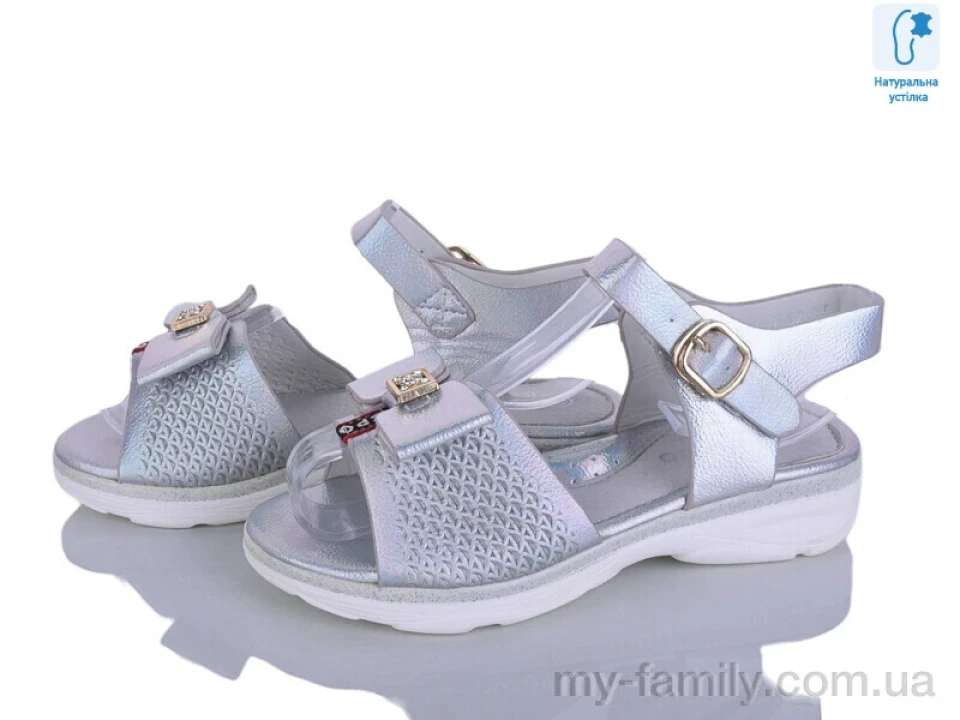 Босоніжки штучна шкіра срібний діти дівчинка, Взуття оптом діти