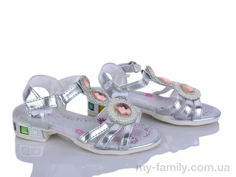 Босоніжки штучна шкіра срібний діти дівчинка, Взуття оптом діти