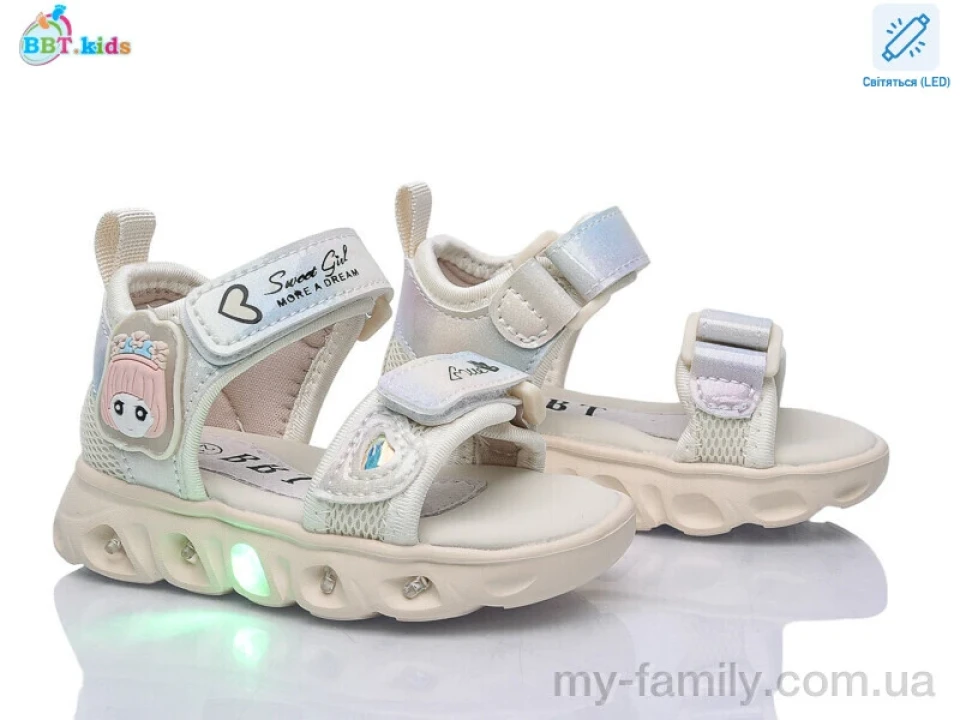 Босоніжки штучна шкіра-текстиль бежевий діти дівчинка, Взуття оптом діти