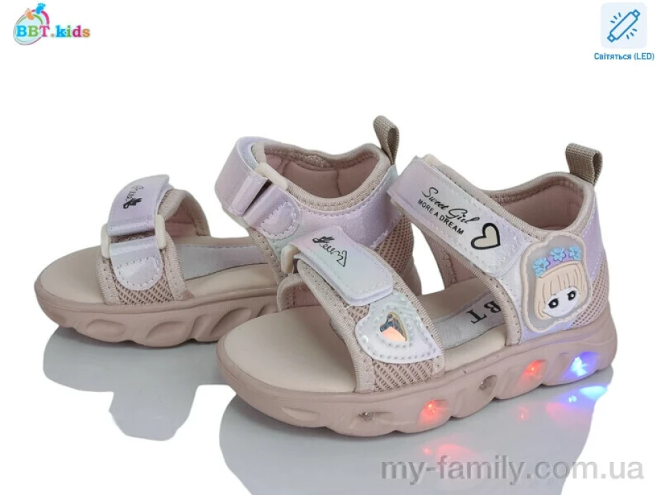 Босоніжки штучний лак-текстиль бежевий діти дівчинка, Взуття оптом діти