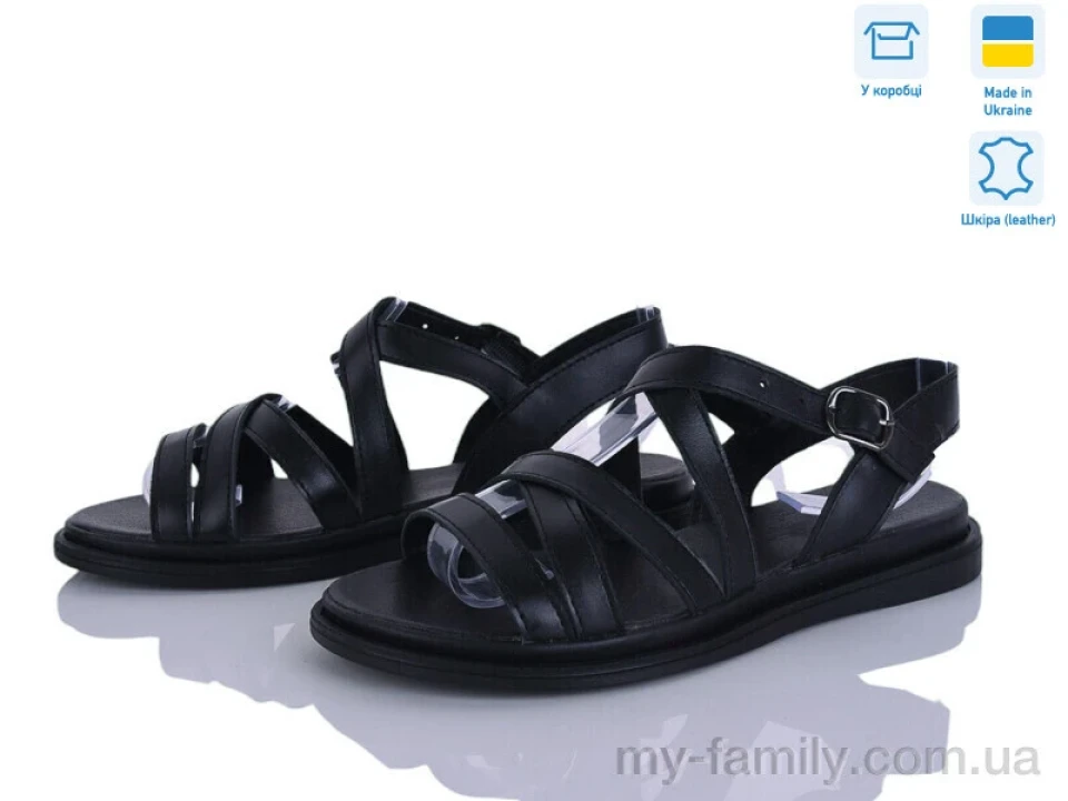 Босоніжки натуральна шкіра чорний жінки -, Жіночі босоніжки оптом