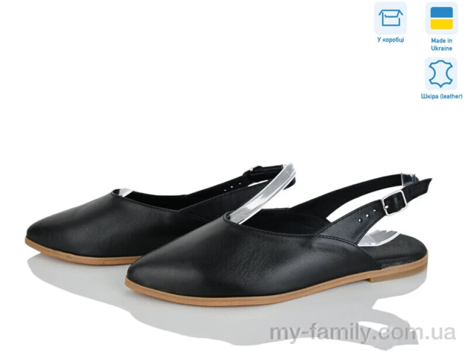 Туфлі натуральна шкіра чорний жінки -, Туфлі жіночі оптом