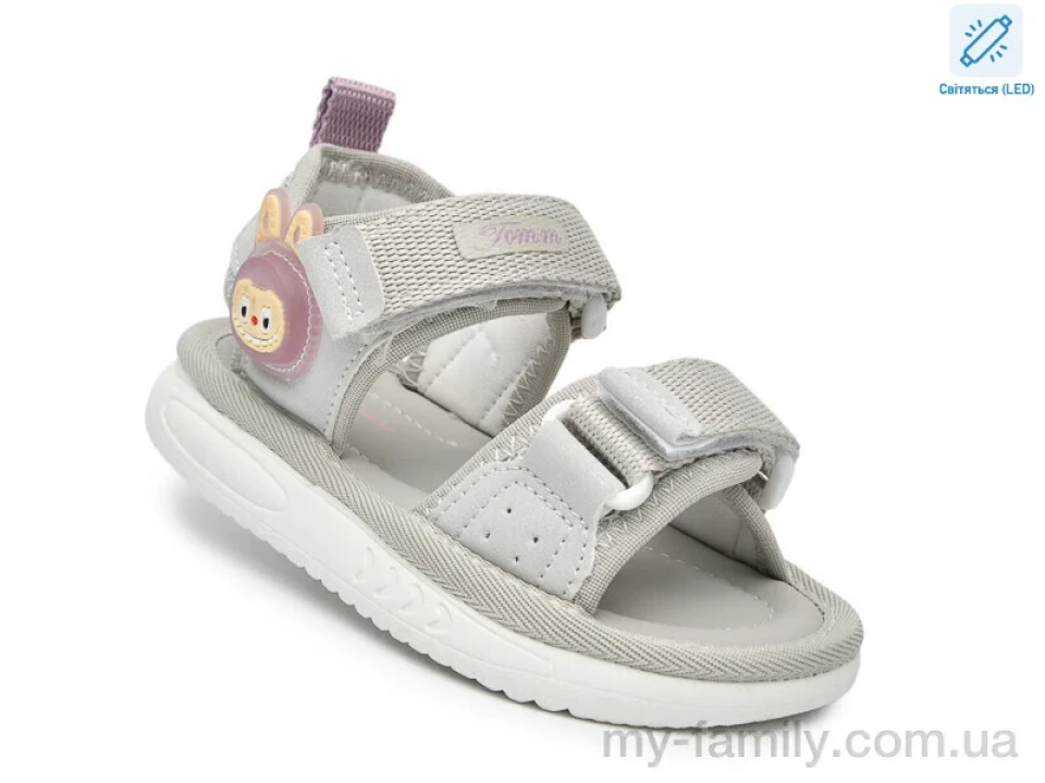 Босоніжки текстиль сірий діти дівчинка, Взуття оптом діти