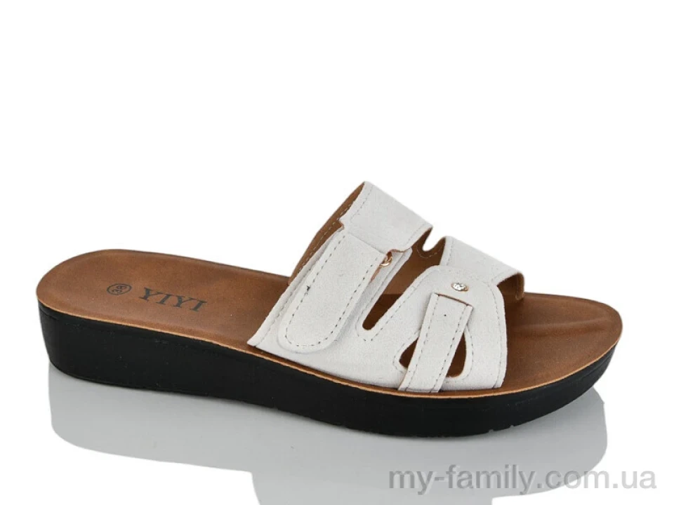 Шльопанці штучна замша білий жінки -, Жіночі шльопанці оптом