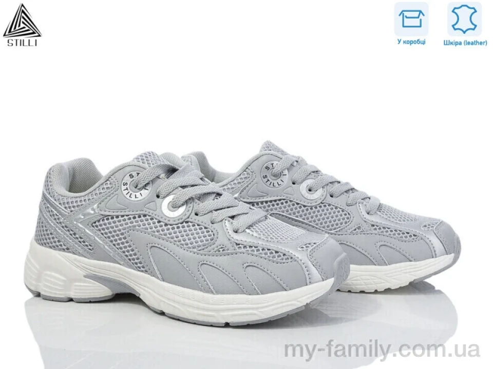 Кросівки натуральна шкіра-текстиль сірий жінки -, Жіночі кросівки оптом