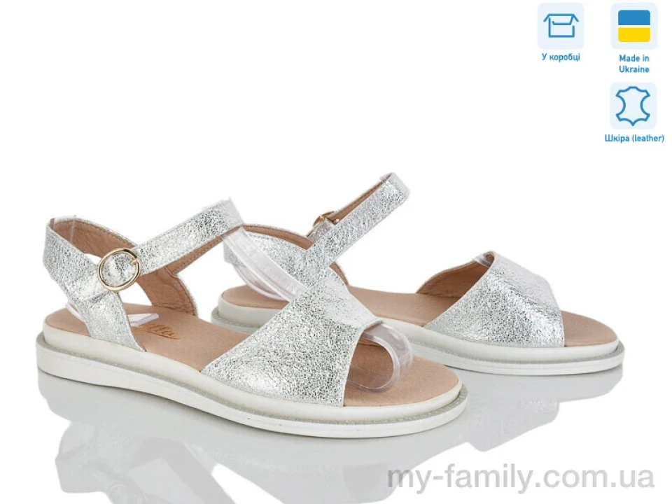 Босоніжки натуральна шкіра срібний жінки -, Жіночі босоніжки оптом