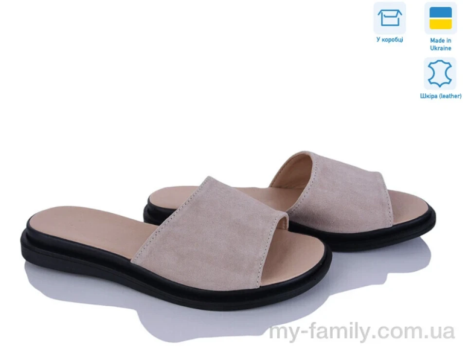 Шльопанці натуральна замша бежевий жінки -, Жіночі шльопанці оптом