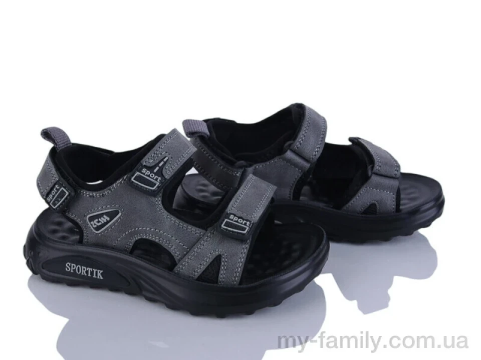 Босоніжки штучна шкіра-текстиль сірий діти хлопчик, Взуття оптом діти