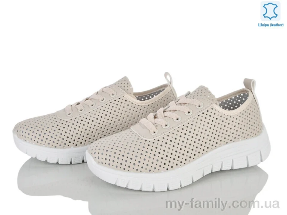 Кросівки натуральна шкіра бежевий жінки -, Жіночі кросівки оптом