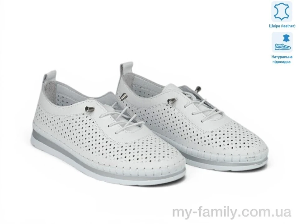Мокасини натуральна шкіра білий жінки -, Взуття оптом жінки