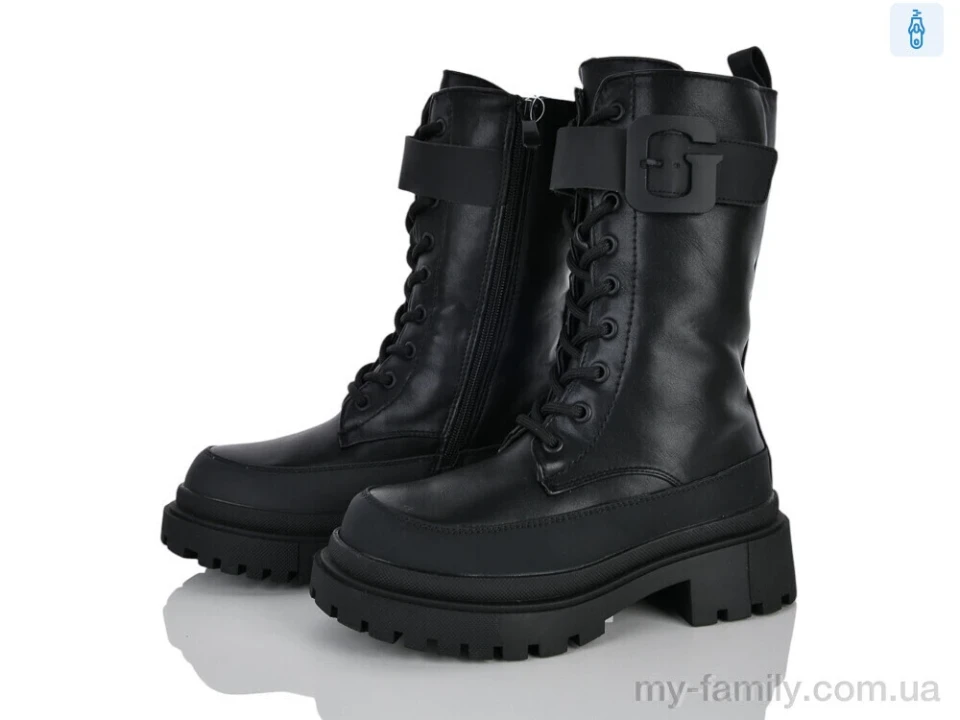 Черевики штучна шкіра чорний діти дівчинка, Взуття оптом діти