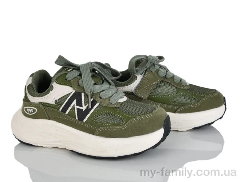 Кросівки штучна замша-текстиль зелений діти хлопчик, Дитячі кросівки оптом