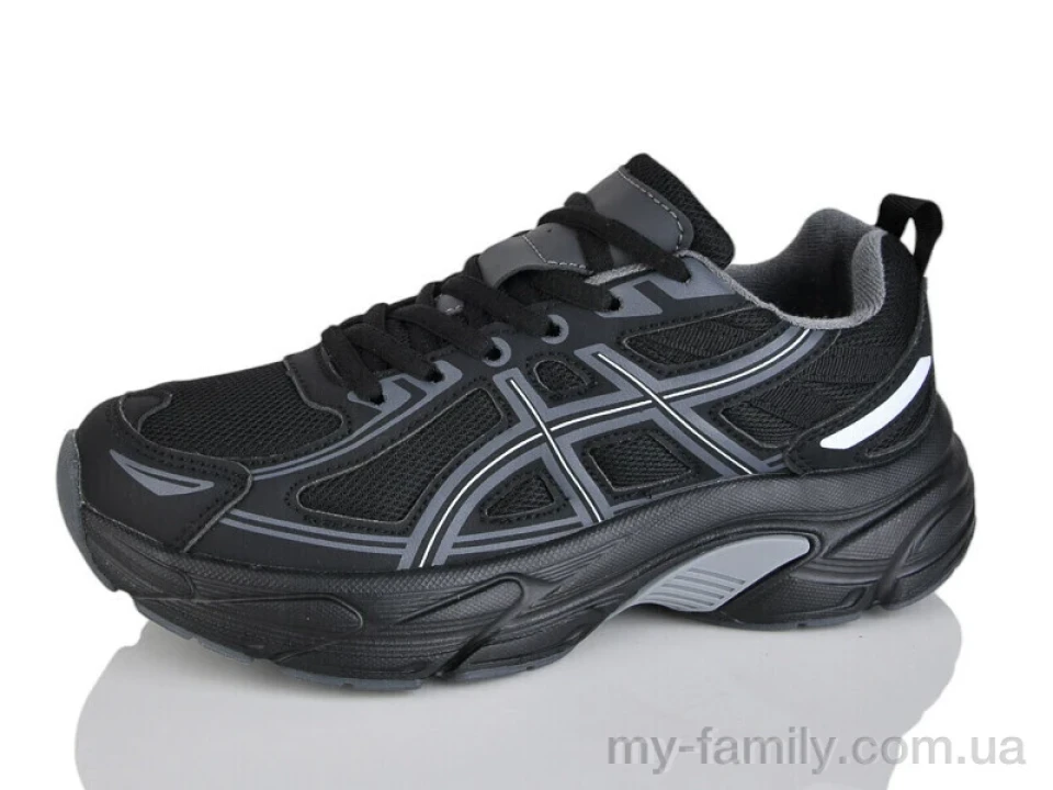 Кросівки штучна шкіра-текстиль чорний унісекс -, Унісекс кросівки оптом