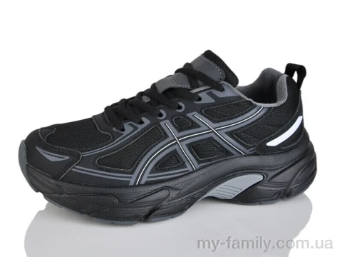 Кросівки штучна шкіра-текстиль чорний унісекс -, Унісекс кросівки оптом