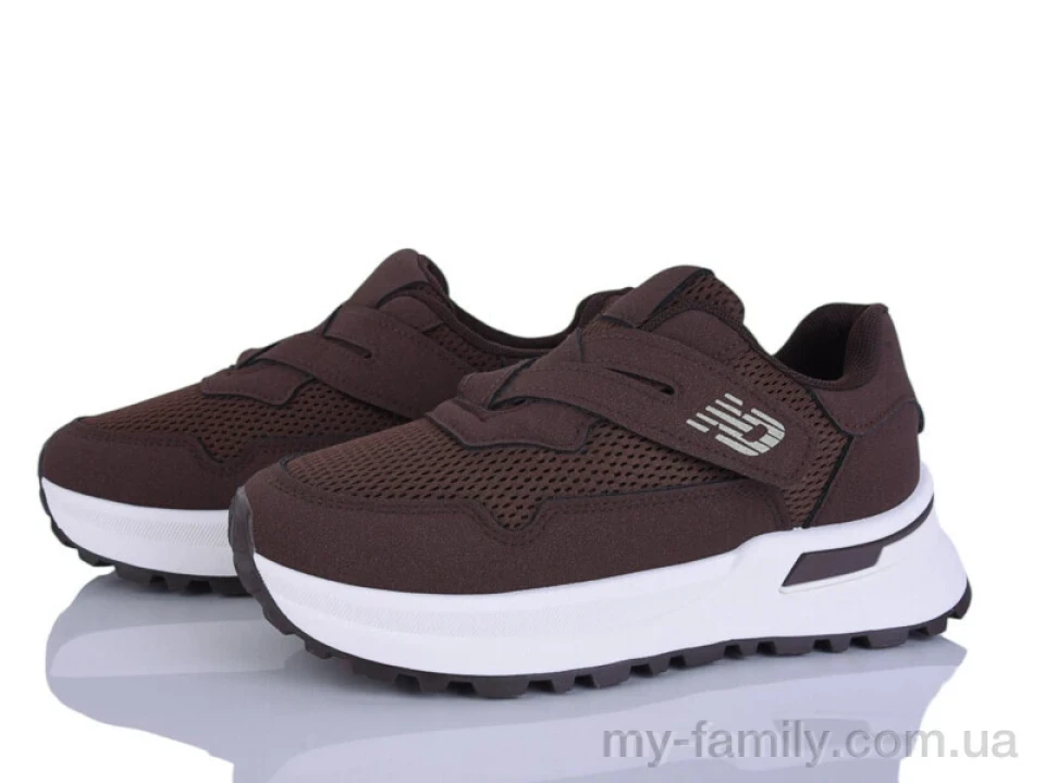 Кросівки штучна замша-текстиль коричневий жінки -, Жіночі кросівки оптом