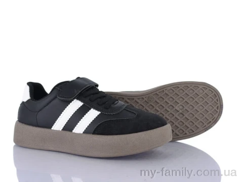 Кросівки штучна шкіра-штучний нубук чорний діти унісекс, Дитячі кросівки оптом