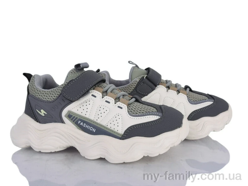 Кросівки штучна шкіра-текстиль сірий діти хлопчик, Дитячі кросівки оптом