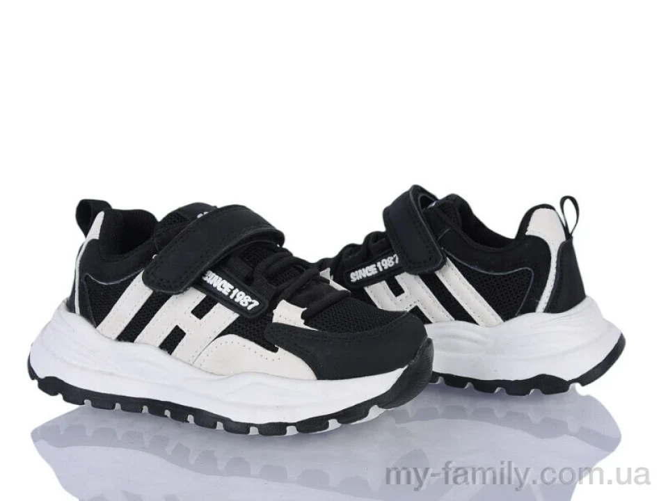 Кросівки штучна шкіра-текстиль чорний діти унісекс, Дитячі кросівки оптом