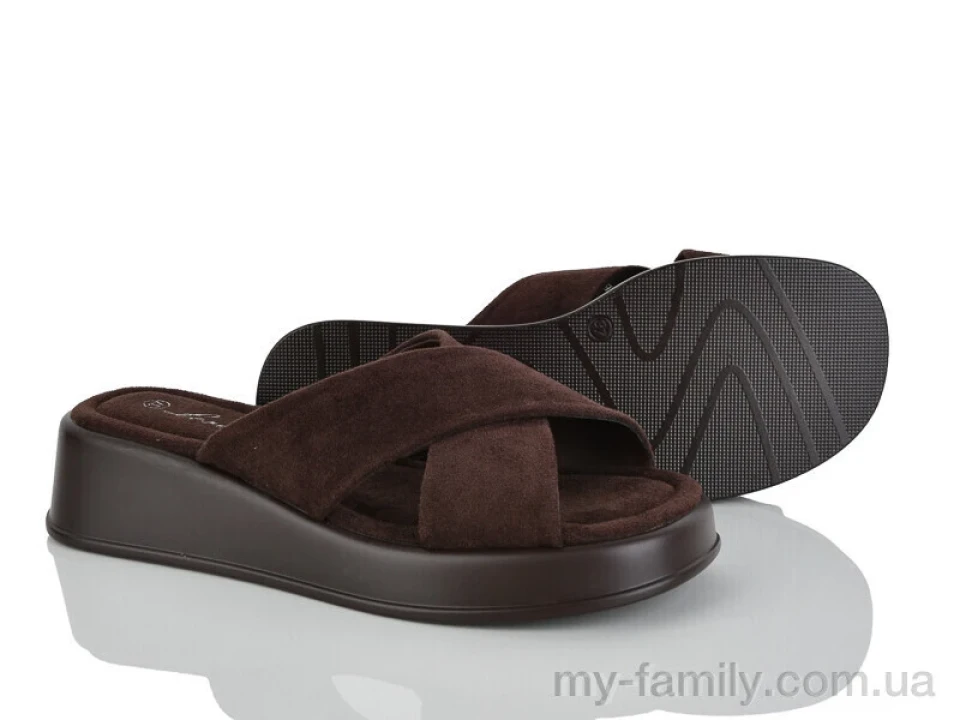 Шльопанці штучна замша коричневий жінки -, Жіночі шльопанці оптом