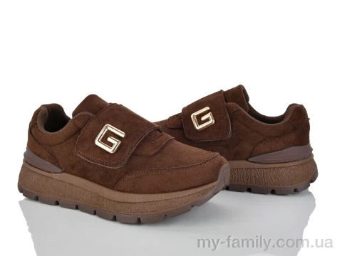 Кросівки штучна замша коричневий жінки -, Жіночі кросівки оптом