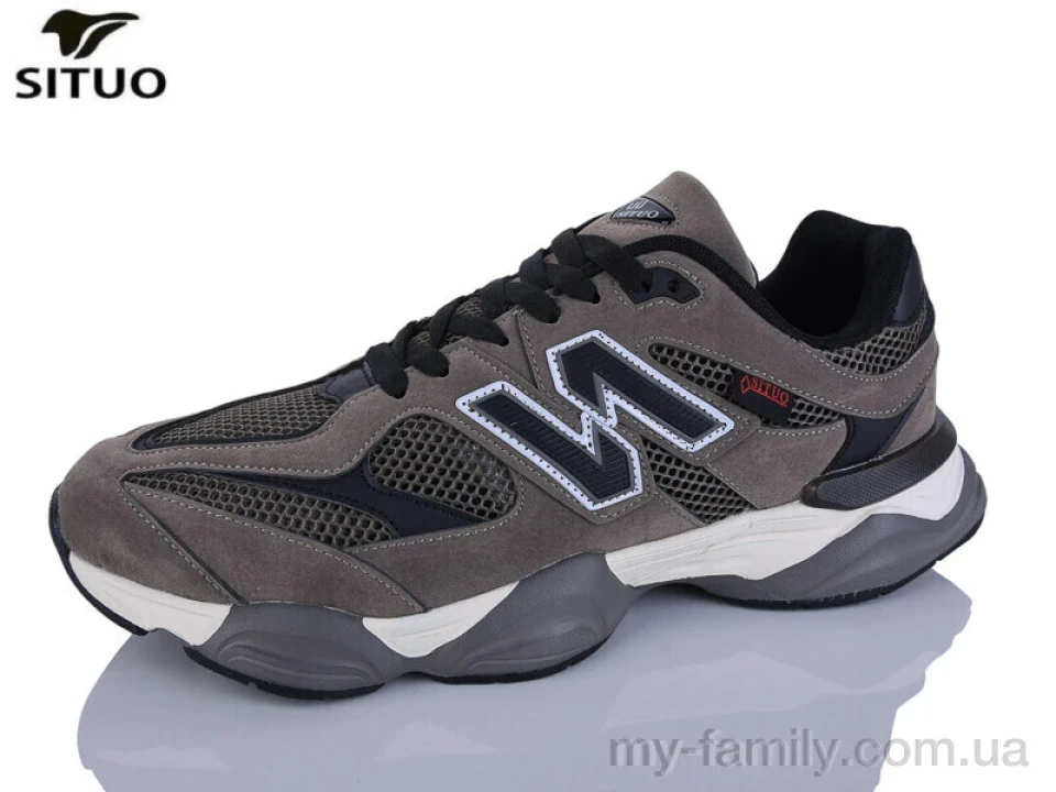 Кросівки штучний нубук-текстиль коричневий чоловіки -, Чоловічі кросівки оптом