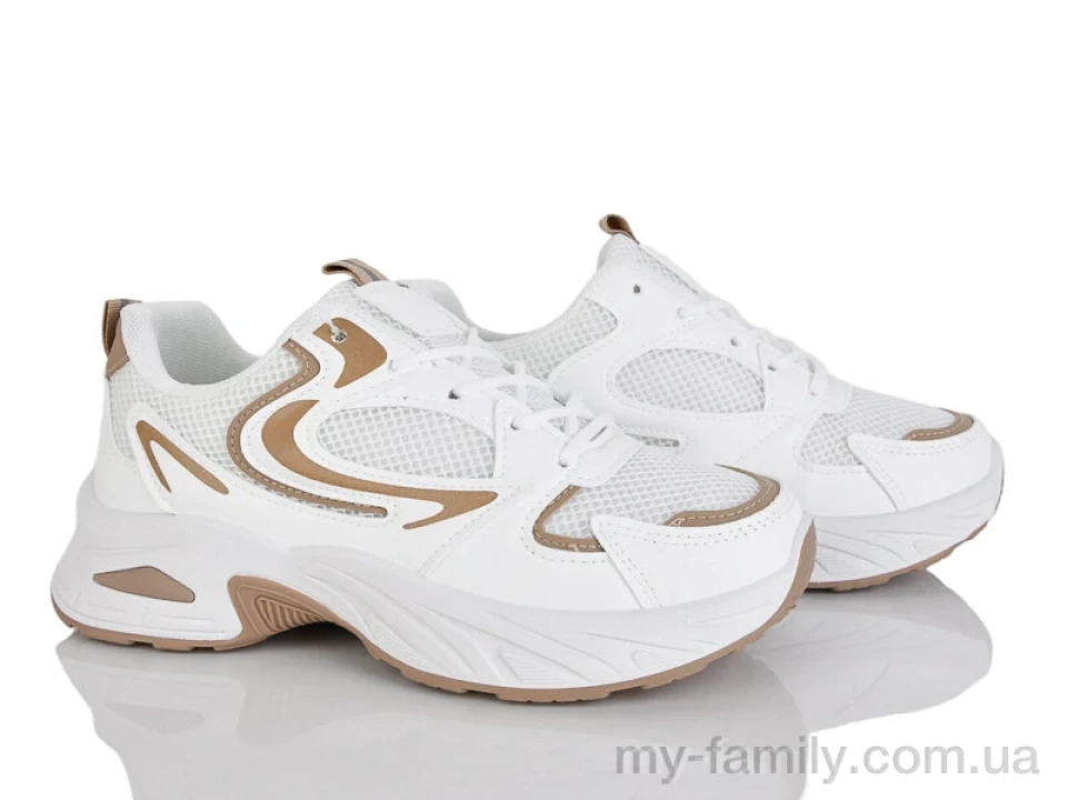 Кросівки штучна шкіра-текстиль білий жінки -, Жіночі кросівки оптом