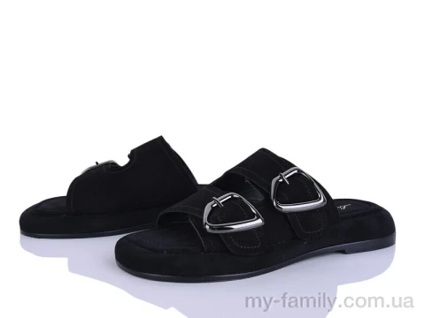 Шльопанці штучна замша чорний жінки -, Жіночі шльопанці оптом