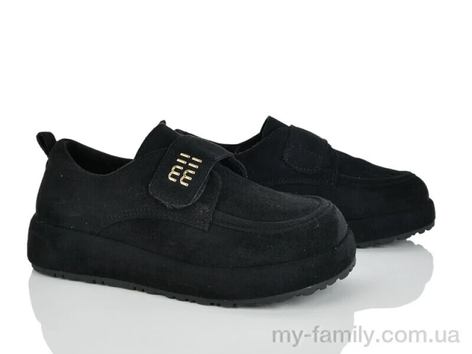 Туфлі штучна замша чорний жінки -, Туфлі жіночі оптом