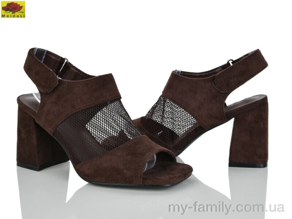 Босоножки искусственная замша-текстиль коричневый женщины -, Женские босоножки оптом