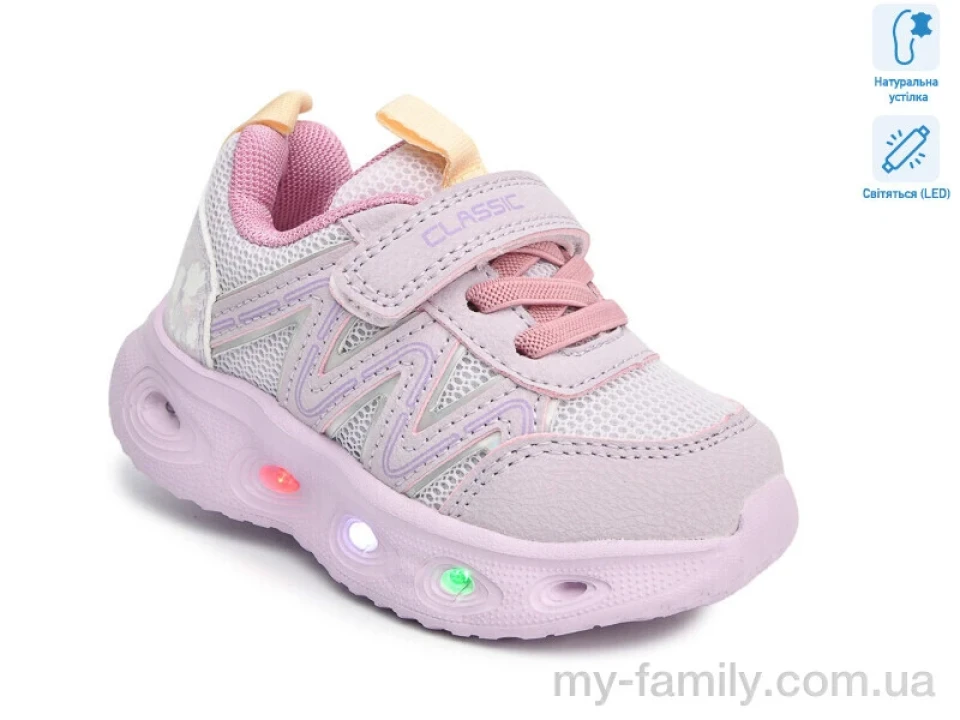 Кросівки штучна шкіра-текстиль фіолетовий діти дівчинка, Дитячі кросівки оптом