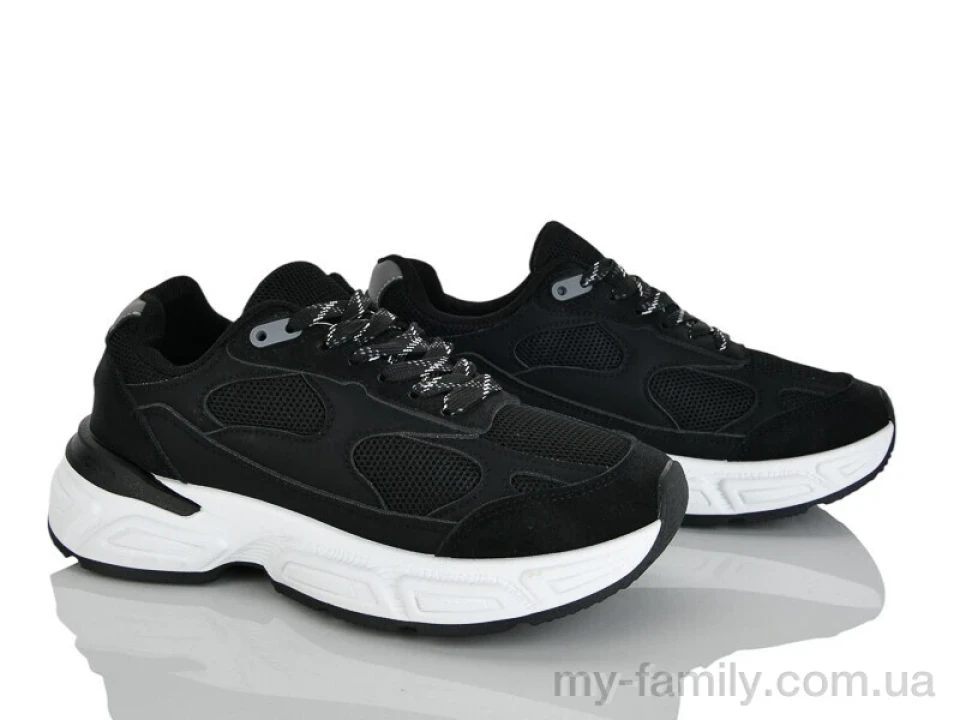 Кросівки штучна шкіра-текстиль чорний жінки -, Жіночі кросівки оптом