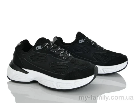 Кросівки штучна шкіра-текстиль чорний жінки -, Жіночі кросівки оптом