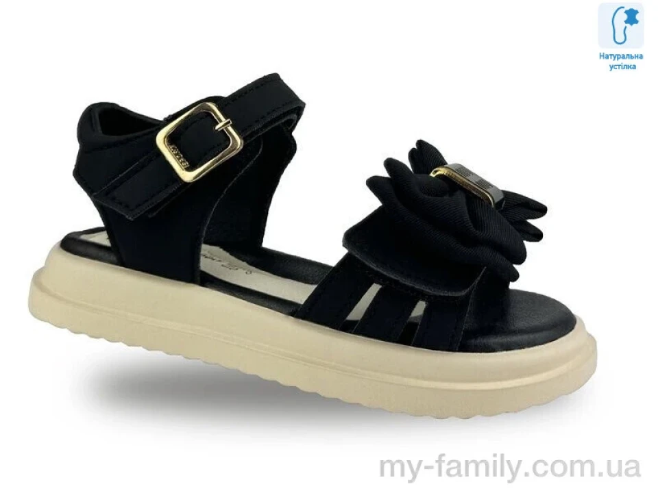 Босоніжки штучна шкіра чорний діти дівчинка, Взуття оптом діти