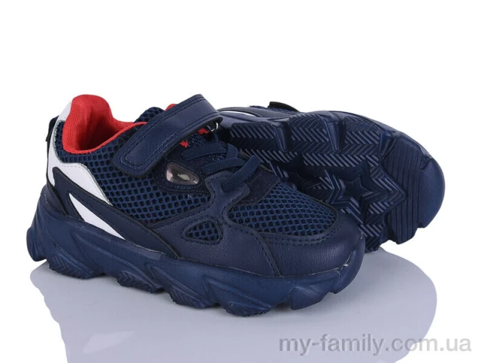 Кросівки штучна шкіра-текстиль синій діти хлопчик, Дитячі кросівки оптом