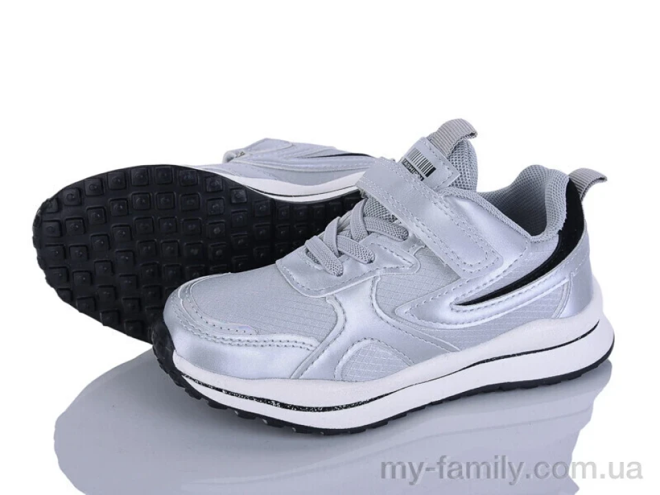 Кросівки штучна шкіра-текстиль срібний діти дівчинка, Дитячі кросівки оптом