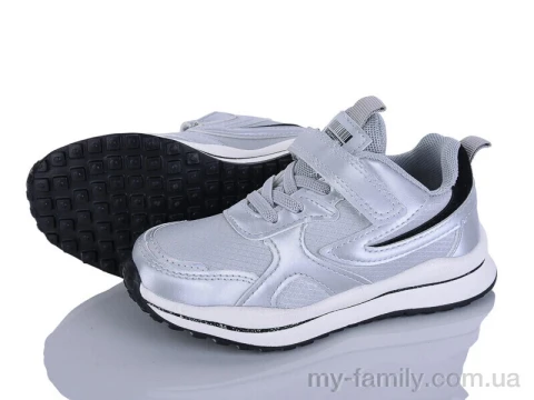 Кроссовки искусственная кожа-текстиль серебряный дети девочка, Детски кроссовки оптом